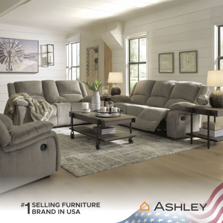 โซฟาปรับเอนนอน ไฟฟ้า 1 ที่นั่ง ASHLEY FURNITURE HOMESTORE รุ่น DRAYCOLL/1RM สีน้ำตาลอ่อน_5