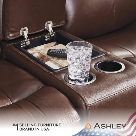 โซฟาปรับเอนนอนไฟฟ้า 2 ที่นั่งพร้อมที่วางแขน ASHLEY FURNITURE HOMESTORE  รุ่น MOMENTUM MOVES/2RRM สีน้ำตาลเข้ม_5