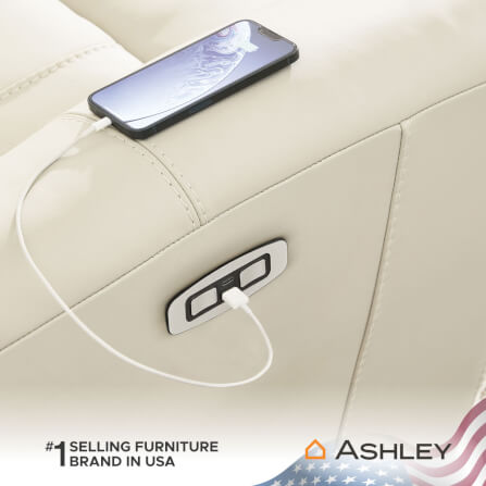 โซฟาปรับเอนไฟฟ้า 2 ที่นั่งพร้อมที่วางแขน ASHLEY FURNITURE HOMESTORE รุ่น DAHLMOORE/2RRM สีครีม_6