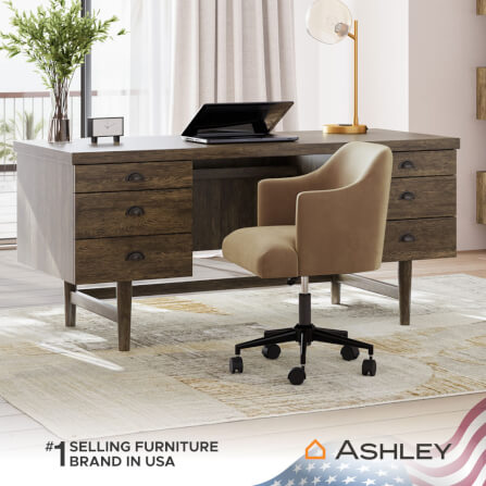 โต๊ะทำงาน ASHLEY FURNITURE HOMESTORE รุ่น AUSTANNY/168 สีน้ำตาล_7
