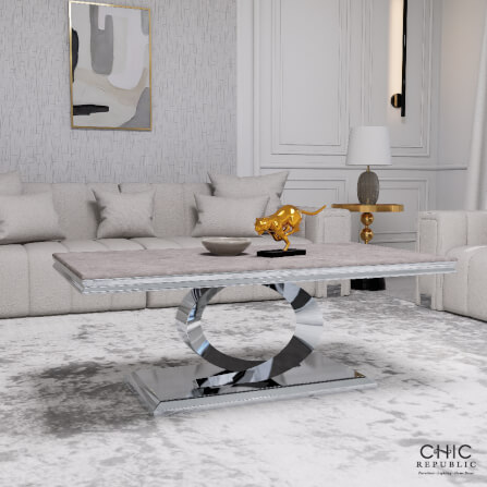 โต๊ะกลาง CHIC REPUBLIC รุ่น MENDIOLA-CH/130 MARBLE สีเทาอ่อน_6