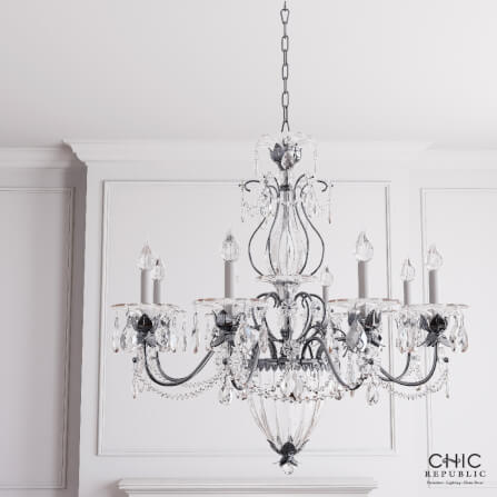 โคมไฟระย้า CHIC REPUBLIC รุ่น JANESVILLE/8 สีโครเมี่ยม_5