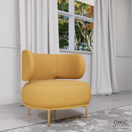 โซฟา 1 ที่นั่ง CHIC REPUBLIC รุ่น ACCON/1 สีมัสตาร์ด_8