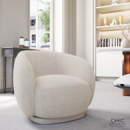 โซฟา 1 ที่นั่งแบบหมุนได้ CHIC REPUBLIC รุ่น FERES/1 สีครีม_8