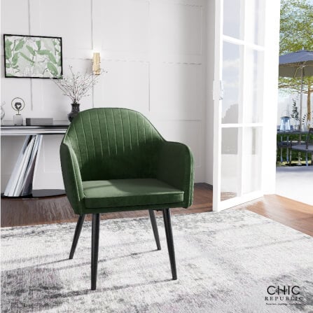 เก้าอี้รับประทานอาหาร CHIC REPUBLIC รุ่น AMARNA สีเขียวเข้ม_9