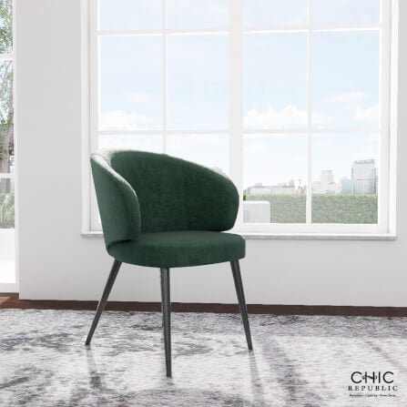 เก้าอี้รับประทานอาหาร CHIC REPUBLIC รุ่น KHERTY สีเขียวเข้ม_9
