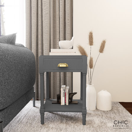 โต๊ะข้าง CHIC REPUBLIC รุ่น MURLAND/45 สีเทาเข้ม_8