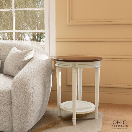 โต๊ะข้าง CHIC REPUBLIC รุ่น HELENA/50 สีขาววินเทจ_6