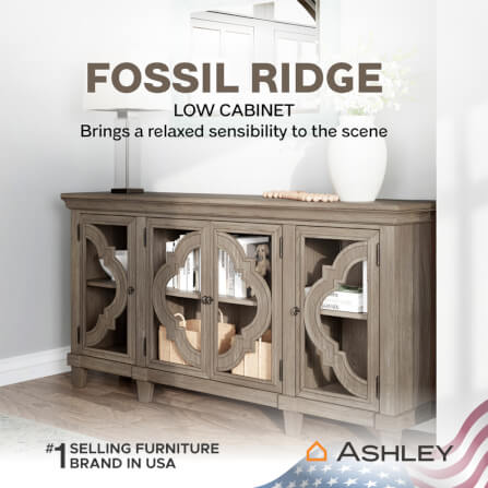 ตู้เตี้ยบานเปิด ASHLEY FURNITURE HOMESTORE รุ่น FOSSIL RIDGE/193 สีเทาวินเทจ_7