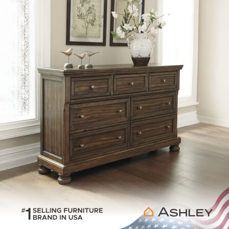 ตู้ลิ้นชัก 7 ลิ้นชัก ASHLEY FURNITURE HOMESTORE รุ่น FLYNNTER/166 สีน้ำตาล_5
