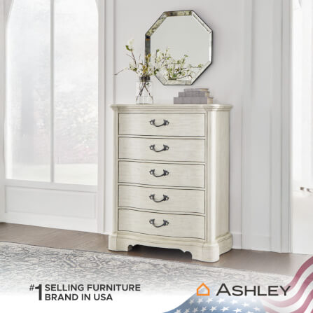 ตู้ลิ้นชัก 5 ลิ้นชัก ASHLEY FURNITURE HOMESTORE รุ่น ARLENDYNE/109 สีขาววินเทจ_8