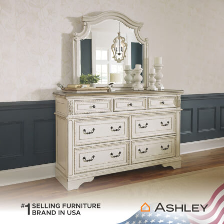 ตู้ลิ้นชัก 7 ลิ้นชัก ASHLEY FURNITURE HOMESTORE รุ่น REALYN/162 สีขาววินเทจ_6