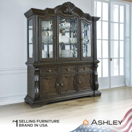 ตู้เตี้ยบานผสม ASHLEY FURNITURE HOMESTORE รุ่น MAYLEE/181 สีน้ำตาลเข้ม_6