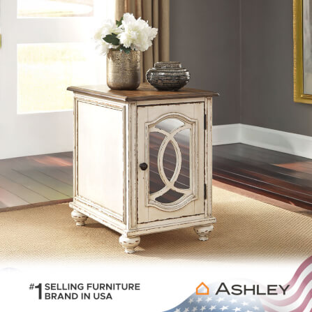 โต๊ะข้าง ASHLEY FURNITURE HOMESTORE รุ่น REALYN/45 สีขาววินเทจ_8