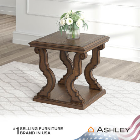 โต๊ะข้าง ASHLEY FURNITURE HOMESTORE รุ่น MAYLEE/70 ขนาด 70 ซม. สีน้ำตาลเข้ม_7