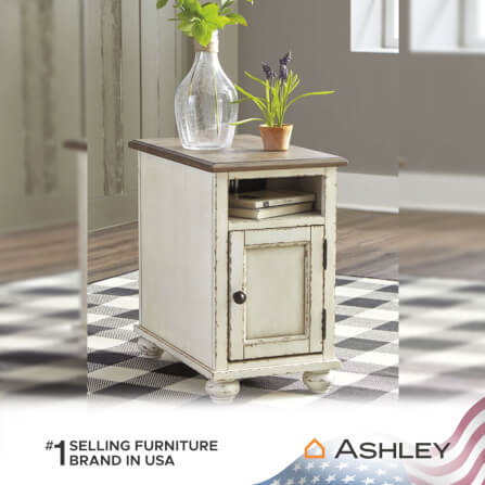 โต๊ะข้าง ASHLEY FURNITURE HOMESTORE รุ่น REALYN/35 สีขาววินเทจ_5