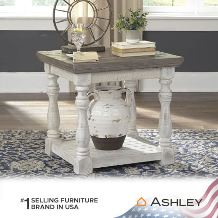 โต๊ะข้าง ASHLEY FURNITURE HOMESTORE รุ่น HAVALANCE/66 สีขาววินเทจ_7