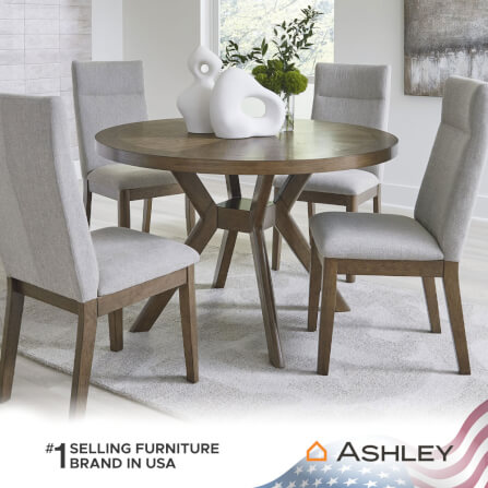 เก้าอี้ทานข้าว ASHLEY FURNITURE HOMESTORE รุ่น ROANHOWE สีเบจ_7