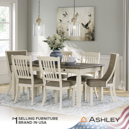 เก้าอี้ทานข้าว ASHLEY FURNITURE HOMESTORE รุ่น BOLANBURG-B สีขาววินเทจ_5