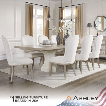 เก้าอี้ทานข้าว ASHLEY FURNITURE HOMESTORE รุ่น JORLAINA สีครีม_7