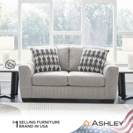 โซฟา 2 ที่นั่ง ASHLEY FURNITURE HOMESTORE รุ่น AVENAL PARK/2 สีเทาอ่อน_7