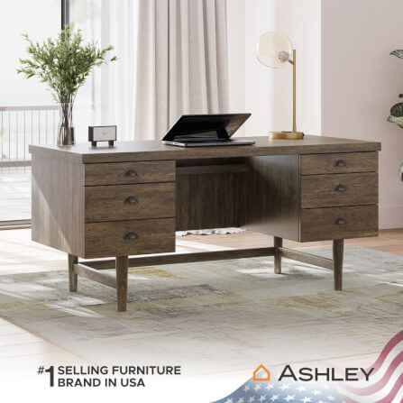 โต๊ะทำงาน ASHLEY FURNITURE HOMESTORE รุ่น AUSTANNY/168 สีน้ำตาล_9