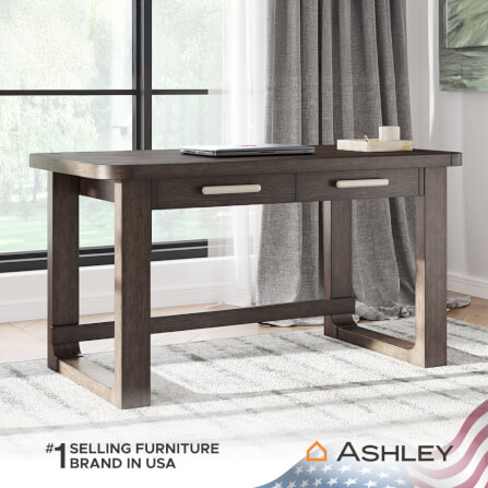 โต๊ะทำงาน ASHLEY FURNITURE HOMESTORE รุ่น BRECKINGTON/142 สีน้ำตาลเข้ม_8