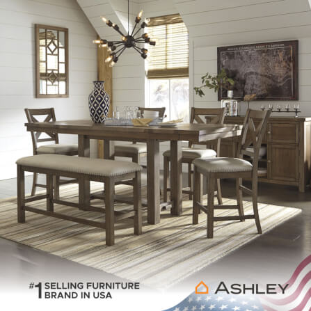 โต๊ะบาร์ปรับขยายได้ ASHLEY FURNITURE HOMESTORE รุ่น MORIVILLE/158-218 สีน้ำตาล_5