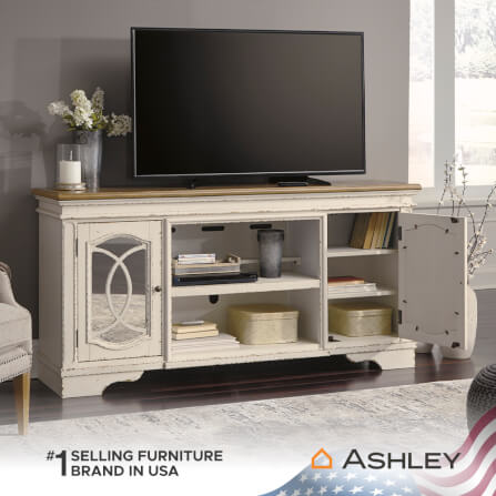 ตู้วางทีวี ASHLEY FURNITURE HOMESTORE รุ่น REALYN/187 สีขาววินเทจ_7