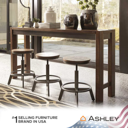 เก้าอี้บาร์ปรับระดับได้ ASHLEY FURNITURE HOMESTORE รุ่น TORJIN สีดำ_4