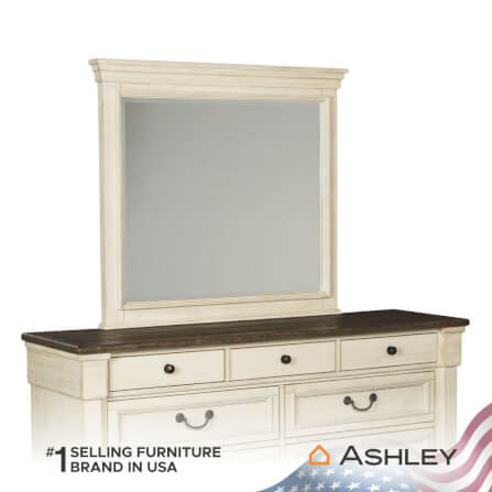 กระจกตั้งโต๊ะ ASHLEY FURNITURE HOMESTORE รุ่น BOLANBURG/105x95 สีขาววินเทจ_4