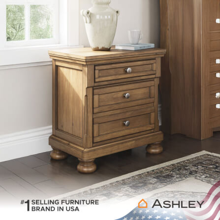 ตู้ข้างเตียง ASHLEY FURNITURE HOMESTORE รุ่น VANDENMORE สีน้ำตาล_7