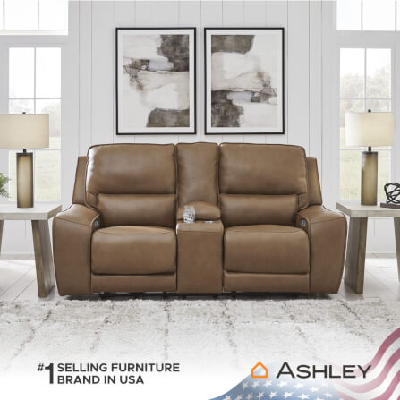 โซฟาปรับเอนนอนไฟฟ้า 2 ที่นั่งพร้อมคอนโซล ASHLEY FURNITURE HOMESTORE รุ่น SILVERBROOKE/2RRM สีน้ำตาล_7