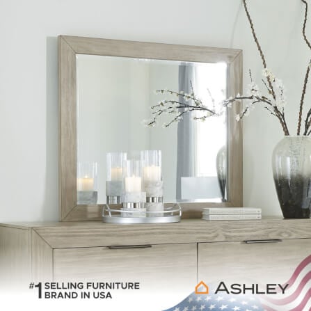 กระจกตั้งโต๊ะ ASHLEY FURNITURE HOMESTORE รุ่น HENNINGTON/101x88 สีไม้ธรรมชาติ_4