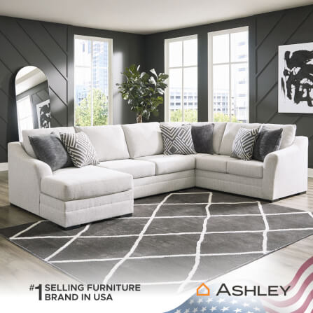 โซฟาตัว L ด้านซ้าย ASHLEY FURNITURE HOMESTORE รุ่น KORALYNN/L สีขาว_6