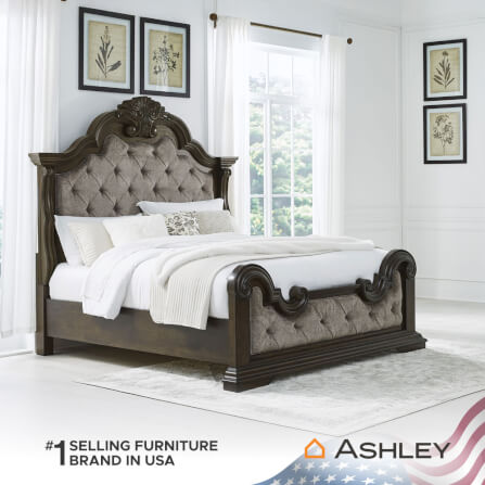 เตียงนอนขนาด 6 ฟุต ASHLEY FURNITURE HOMESTORE รุ่น MAYLEE/180 สีน้ำตาลเข้ม_8