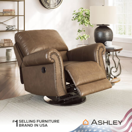 โซฟาปรับเอนนอน 1 ที่นั่ง ASHLEY FURNITURE HOMESTORE รุ่น SHADSBURNE/1R สีน้ำตาล_9