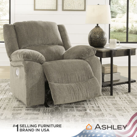 โซฟาปรับเอนนอน ไฟฟ้า 1 ที่นั่ง ASHLEY FURNITURE HOMESTORE รุ่น DRAYCOLL/1RM สีน้ำตาลอ่อน_6