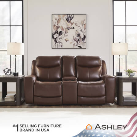 โซฟาปรับเอนนอนไฟฟ้า 2 ที่นั่งพร้อมที่วางแขน ASHLEY FURNITURE HOMESTORE  รุ่น MOMENTUM MOVES/2RRM สีน้ำตาลเข้ม_8