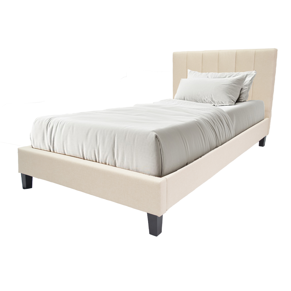 เตียง 3.5 ฟุต  RINA HEY  รุ่น LIMESS/105 สีครีม_1