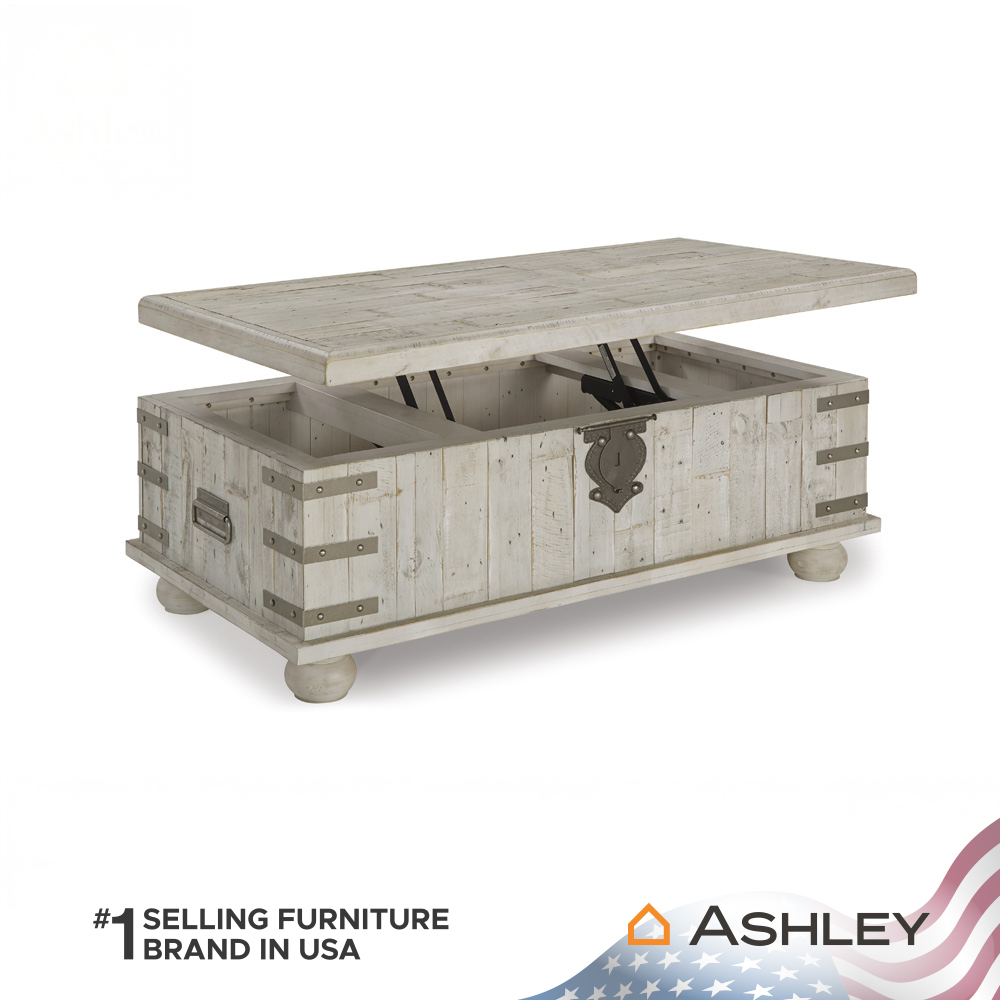 โต๊ะกลาง พร้อมลิฟท์ท็อป ASHLEY FURNITURE HOMESTORE รุ่น CARYNHURST/132 สีขาววินเทจ_2