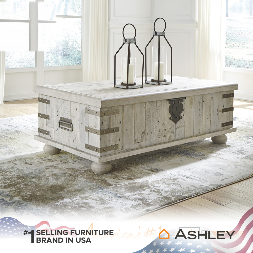 โต๊ะกลาง พร้อมลิฟท์ท็อป ASHLEY FURNITURE HOMESTORE รุ่น CARYNHURST/132 สีขาววินเทจ_3