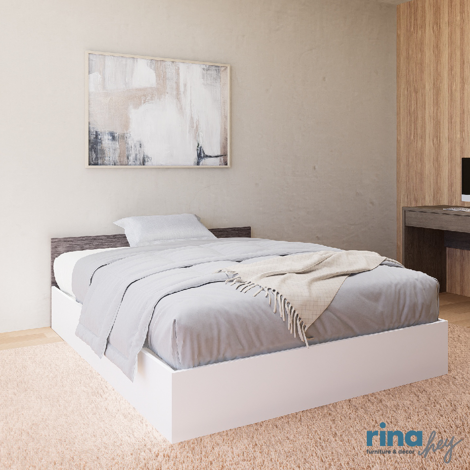 เตียง 3.5 ฟุต RINA HEY  รุ่น AUGUST-PLUS/105 สีขาว_7