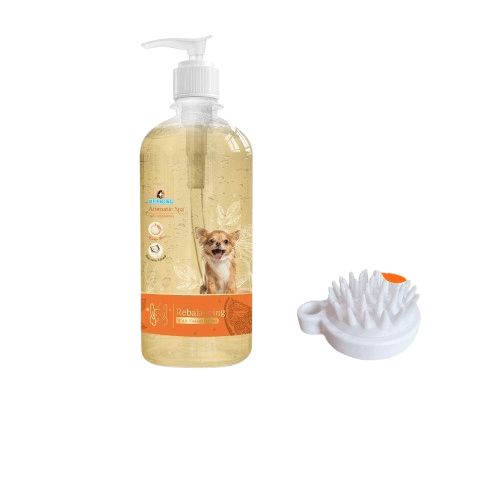 แชมพูสุนัข BEARING สูตรอโรม่า AROMATIC SPA ขนาด 450ML สำหรับสุนัขที่ผิวบอบบาง(แถมฟรี หวีแปรงขน)