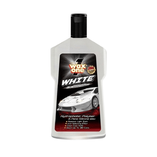 แชมพูล้างรถผสมแวกซ์ WAX ONE รุ่น WHITE CAR WASH AND WAX ขนาด 650ML (สำหรับรถสีขาวและสีอ่อน)_0