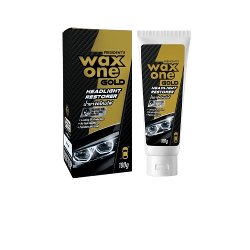 น้ำยาขัดโคมไฟ WAX ONE รุ่น PRESIDENT'S WAX ONE GOLD HEADLIGHT RESTORER ขนาด 100G