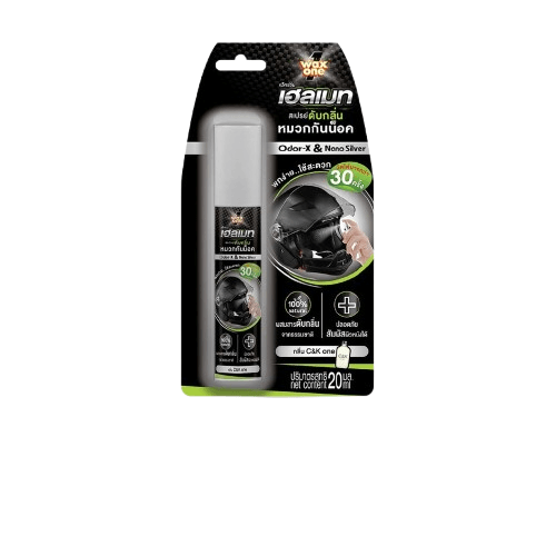 สเปรย์ดับกลิ่นหมวกกันน็อค WAX ONE รุ่น HELMET ODOR ELIMINATOR ขนาด 20ML