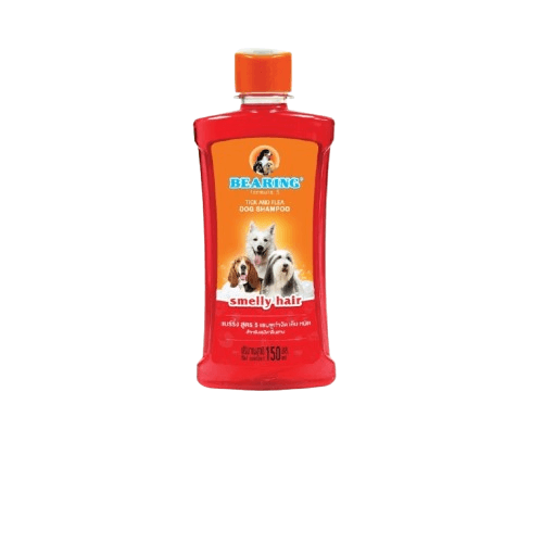 แชมพูกำจัดเห็บหมัดสำหรับสุนัข BEARING สูตร TICK & FLEA ขนาด 150ML สำหรับสุนัขมีกลิ่นสาบ