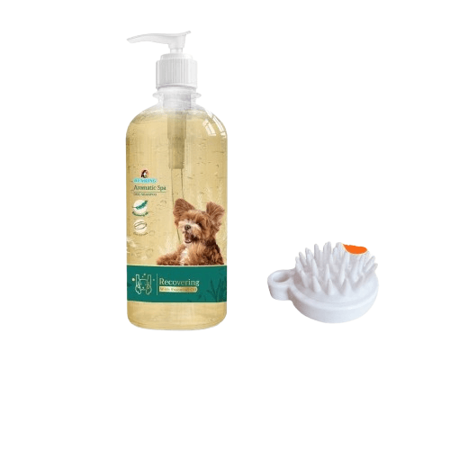 แชมพูสุนัข BEARING สูตรอโรม่า AROMATIC SPA ขนาด 450ML สำหรับสุนัขที่ขนร่วงง่าย (แถมฟรี หวีแปรงขน)