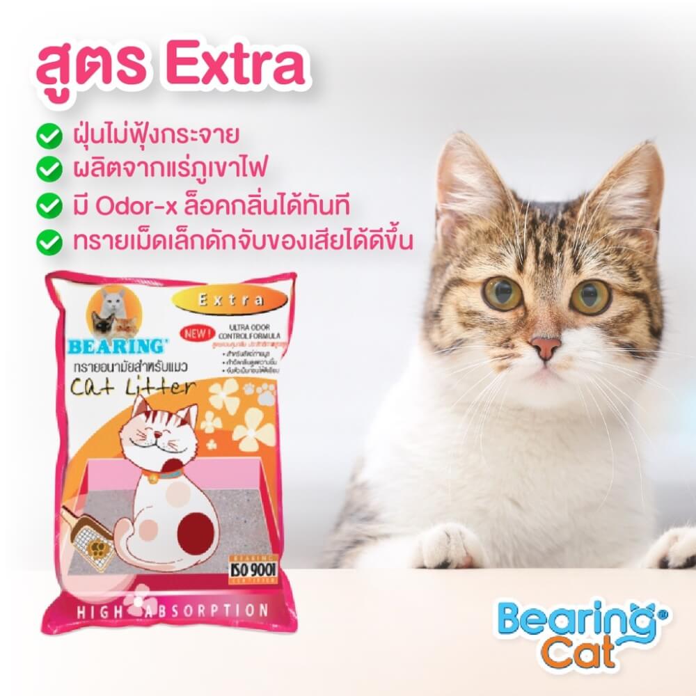 ทรายแมวภูเขาไฟ BEARING CAT สูตร EXTRA ทรายเม็ดเล็ก ขนาด 3KG กลิ่น APPLE_3